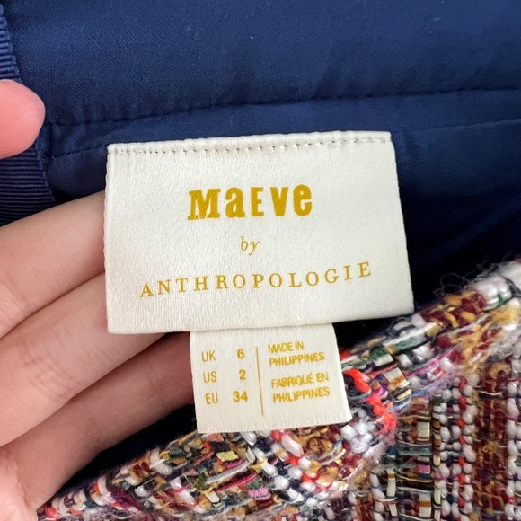 SOLD Anthropologie tweed skirt - Picture 4 of 6